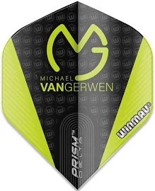 Winmau Prism Delta MvG Black and Green Standard Dart Flights