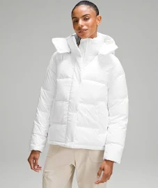 Lululemon Wunder Puff Jacket - White/Neutral - Size 12 Softmatte Fabric