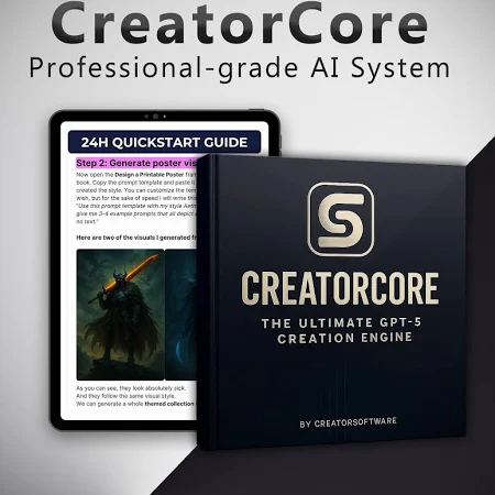 GPT-5 Digital Product Creation System | AI Business Toolkit for Etsy Sellers | CreatorCore 140-Page Guide
