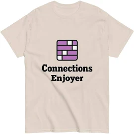 FLEXIFLEXI Connections Enjoyer | Nyt Connections Game Merch | Wordle | Nyt Games | Crossword Puzzle | Funny Ironic T-Shirt Tee | Brain Rot TikTok Humor