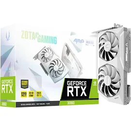 Zotac ZT-A30600F-10P GeForce RTX 3060 Amp White Edition Graphic Card - 12 GB GDDR6