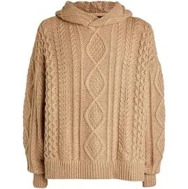 Fear of God Essentials Cable-Knit Hoodie - Beige - L