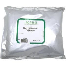 Frontier Whole Black Tellicherry Peppercorns, 16 oz