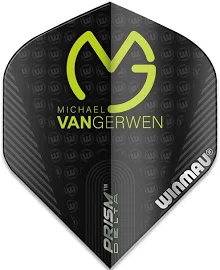 Winmau Prism Delta MvG Black Standard Dart Flights