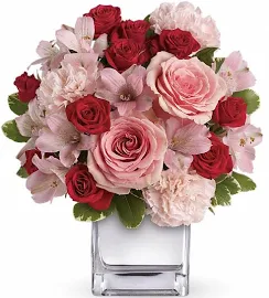 Love That Pink Bouquet with Roses - Standard - Anniversary Flowers
