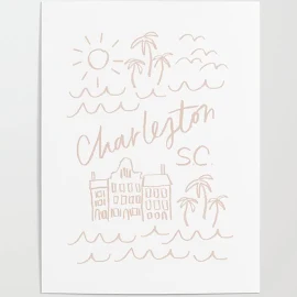 Art Poster | Charleston Sc Print by Margot.and.co - 9" x 12" - Society6