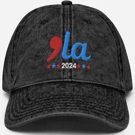 Comma La Hat , Kamala Harris Hat, Kamala Harris Cap, Kamala 2024 Hat , Kamala Harris 2024 Vintage Cotton Twill Cap