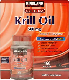 Kirkland Signature Krill Oil 500 mg - 160 Softgels