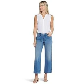 NYDJ Teresa Wide Leg Ankle (Rivierasky) Womens Jeans Blue 12 27