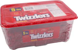 Twizzlers Twists Candy, Strawberry - 80 oz