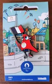 2024 Paris Paralympics Mascot Pin Badge Olympic Authentic Product