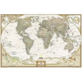 National Geographic World Wall Map - Executive (Poster Size: 36 X 24 In)