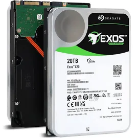 Seagate ST20000NM007D 20TB Exos X20 SATA Hard Drive