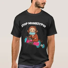 Zazzle Monkeypox 2022 3 T-Shirt, Men's, Size: Adult S, Black