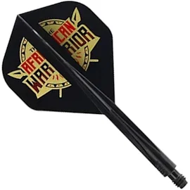 Condor Axe Player Dart Flights - Standard - African Warrior - Inspiration 2 - Black - Long | Darts Corner