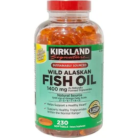 Kirkland Signature Wild Alaskan Fish Oil 1400 mg 230 Softgels