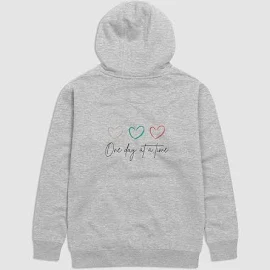 Caringconnectionsinfo@gmail One Day at A Time (Black Writing) -Hoodie