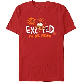 Men's Inside Out 2 So Excited to Be Here T-Shirt - Red - 2x Large