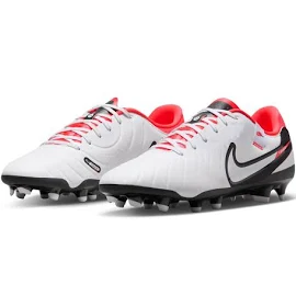 Nike TIEMPO LEGEND 10 ACADEMY FG/MG (WHITE/CRIMSON/BLACK)