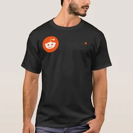 Zazzle Reddit Horizontal Logo T-Shirt, Men's, Size: Adult S, Black