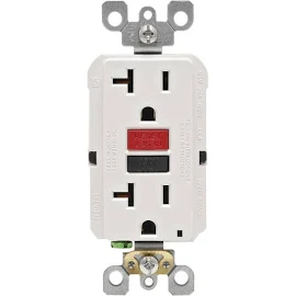 Leviton TV205382 Self Test GFCI, White