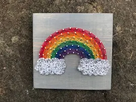 MADE TO ORDER- Mini Rainbow String Art