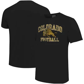 Image One Men's Black Colorado Buffaloes Football Arch Over Mascot Comfort Colors T-Shirt Size: Medium