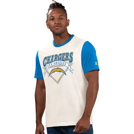 NFL Starter Men's Short Sleeve Vintage Color Block Tee, Size X-Large, Chargers