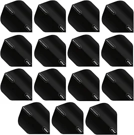 Hardcore Black Extra Thick Standard Dart Flights - 5 Sets Per Pack (15