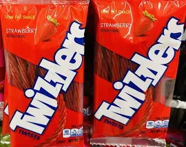 Twizzlers Strawberry Licorice (2) 5oz Packs Fresh