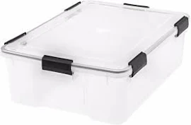 Iris 41 Quart Weathertight Storage Box Clear