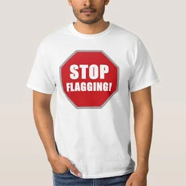 Craigslist Stop Sign Stop Flagging T-Shirt, Men's, Size: Adult L, White