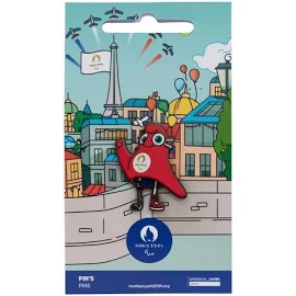 Paris 2024 Paralympics Mascot Welcome Pin Badge