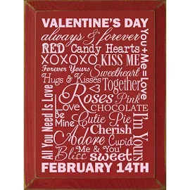 Winston Porter Valentine's Day Wordle Textual Art Plaque