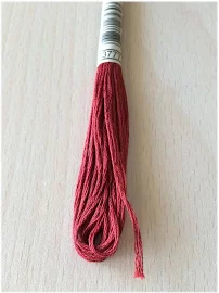 DMC stranded 3777 red leather six strands