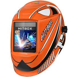 Hitbox Large View Auto Darkening Welding Tig Arc Mig Welder Helmet