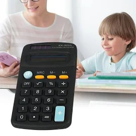 Calculator, Basic Small Battery Operated, Large Display Four Function, Auto Powered Handheld Calculator, Size: One size, Black