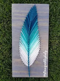Multicolored Feather String Art