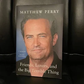 Bestseller Friends, Lovers, And The Big Terrible Thing (Matthew Perry) Hardcover Book - Books | Color: Blue