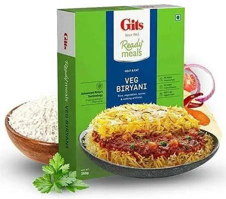 Gits Ready Meals Veg Biryani 265 G Carton