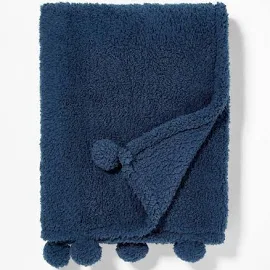 Pillowfort Kids Teddy Bear Plush Navy Throw | Target