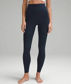 Lululemon Yoga Align Super-High-Rise Leggings 28" - blue/navy - Size 6 Nulu Fabric