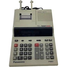 Panasonic Calculator Electronic 12 Digit 2 Color Print Heavy Duty 780 Desktop