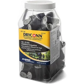 King Innovation 61241 Dryconn Black Gray Waterproof Wire Connector Pack of 100