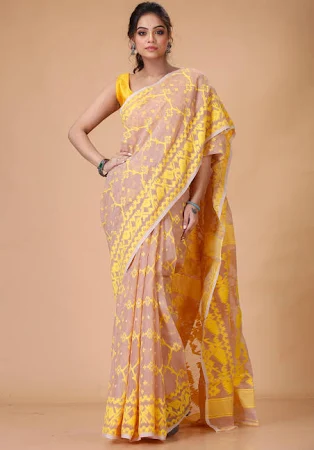Intricate Cotton Silk Jamdani Saree