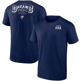 Men's Fanatics Navy U.S. Paralympics Dreams Are Made Here T-Shirt Size: Small