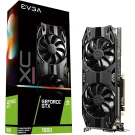 EVGA GeForce GTX 1660 XC Black Gaming 6GB GDDR5 06g-p4-1161-kr Graphics Card