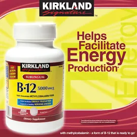 Kirkland Signature Quick Dissolve B-12 5000 mcg 300 Tablets