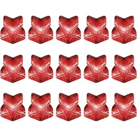 Standard Dart Flights, 15 Pack Flights, Red, White