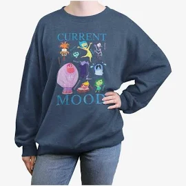 Disney Pixar Inside Out 2 Current Mood Girls Oversized Sweatshirt Multicolor